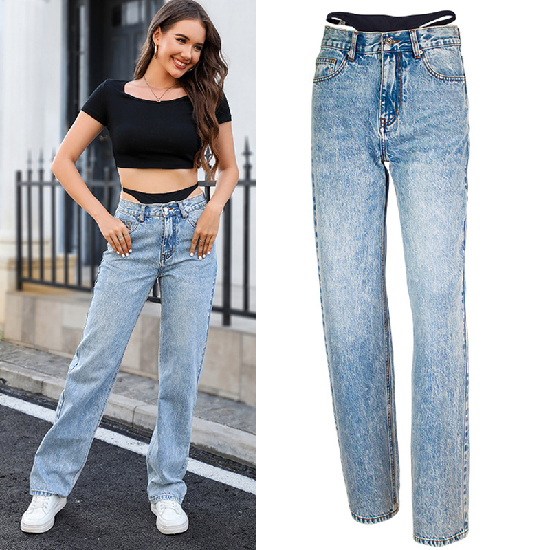 Streetwear Brand Denim - Прямые джинсы из двух предметов с