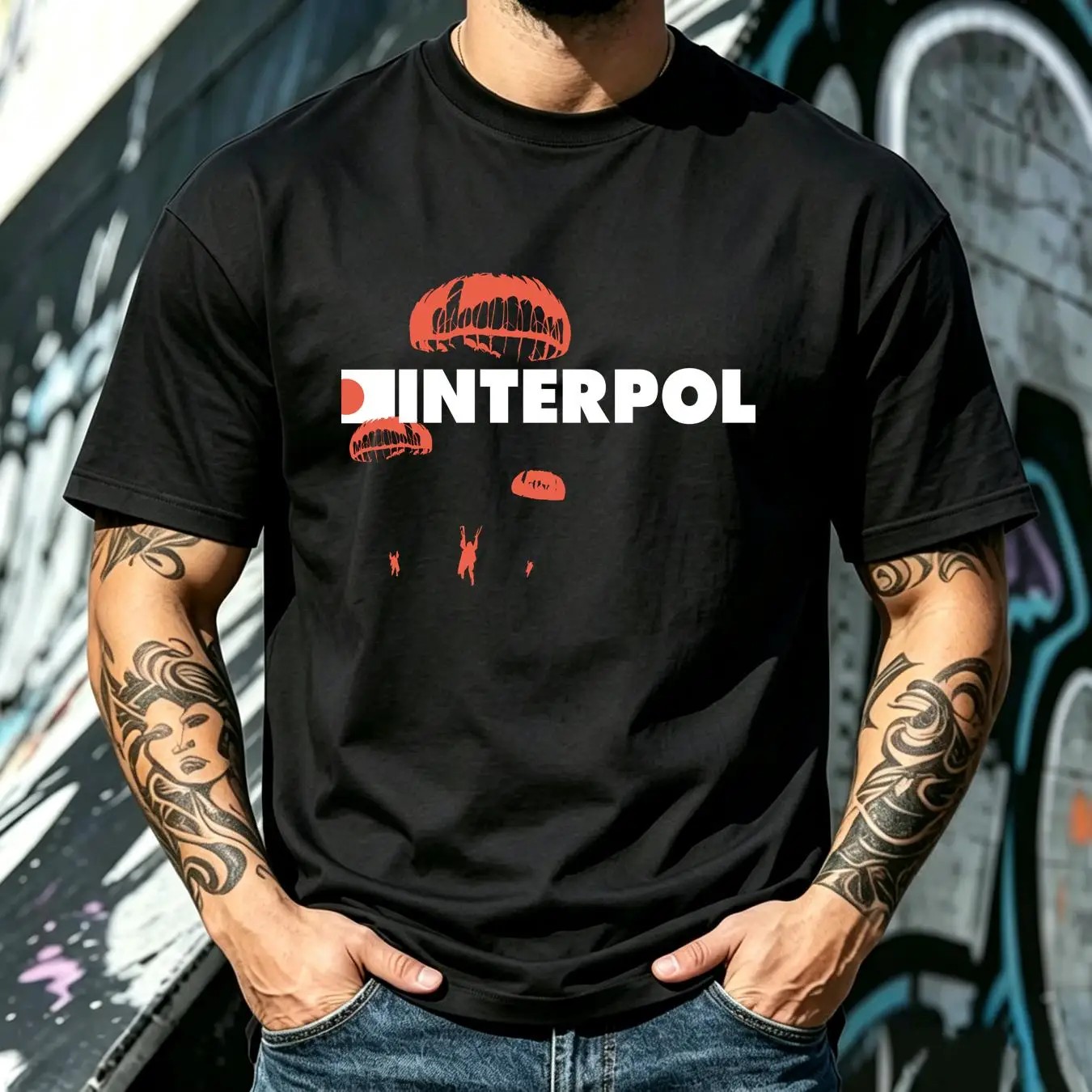 Футболка Interpol, стилизованн – обзор и цена Streetwear Brand Vintage